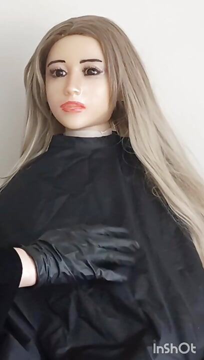 Azijska tpe seks lutka za sve namjene modeliranje frizerskog ogrtača gola