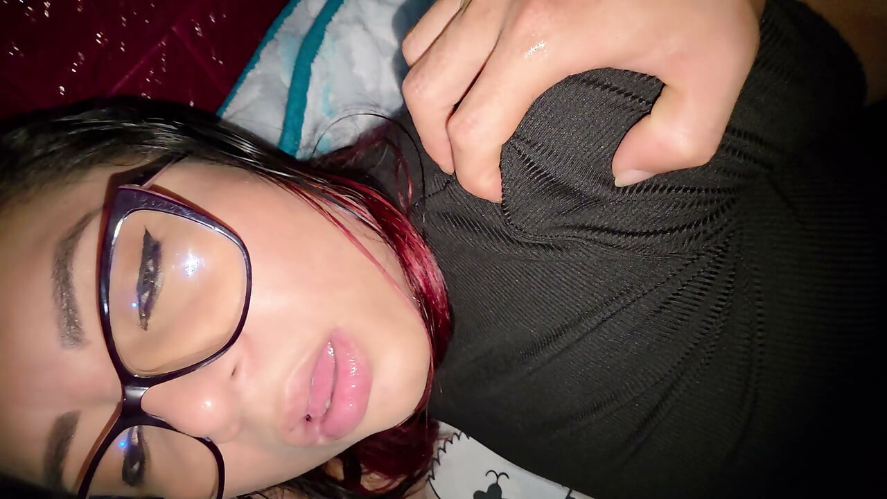 Sexy Latina girl is visited by her roommate and they end up having a good conversation, real female orgasm