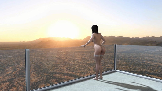 Disfrutando de la vista con una chica desnuda