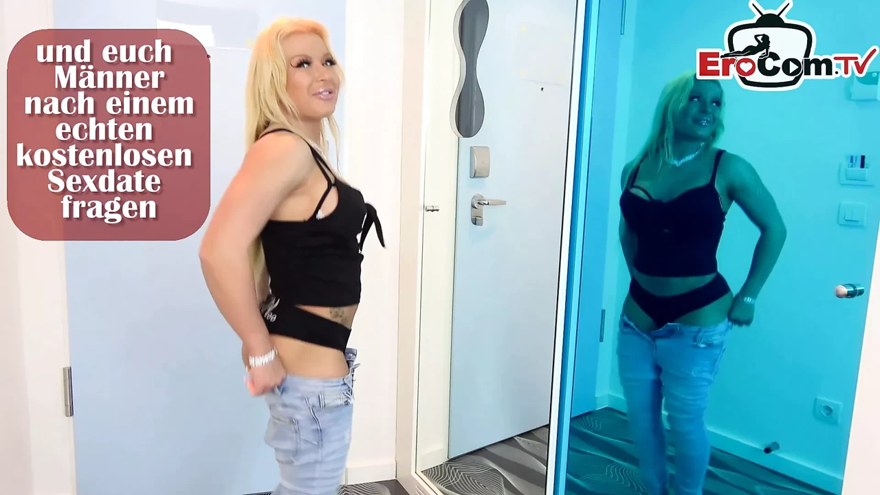 german chubby blonde housewife make first time porn