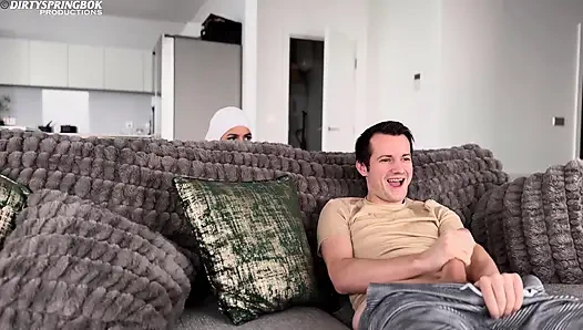 Muslim Maid Catches Her Boss Wanking