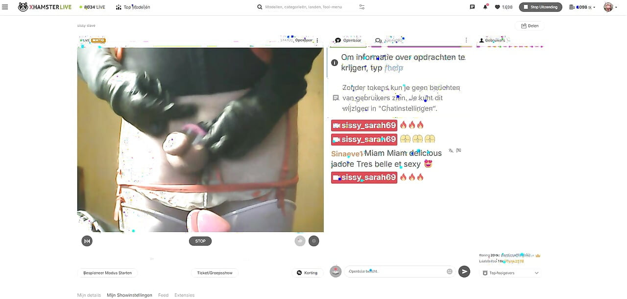 sissy on webcam putting on chastity cage