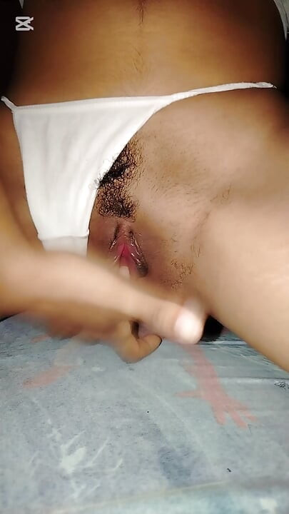 Young girl alone touches herself asking for penis