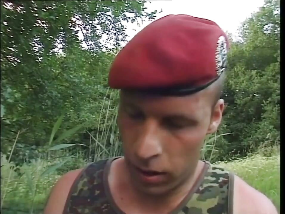 Two Blonde Horny Have Sex to a Military Men with a Hard Big Cock