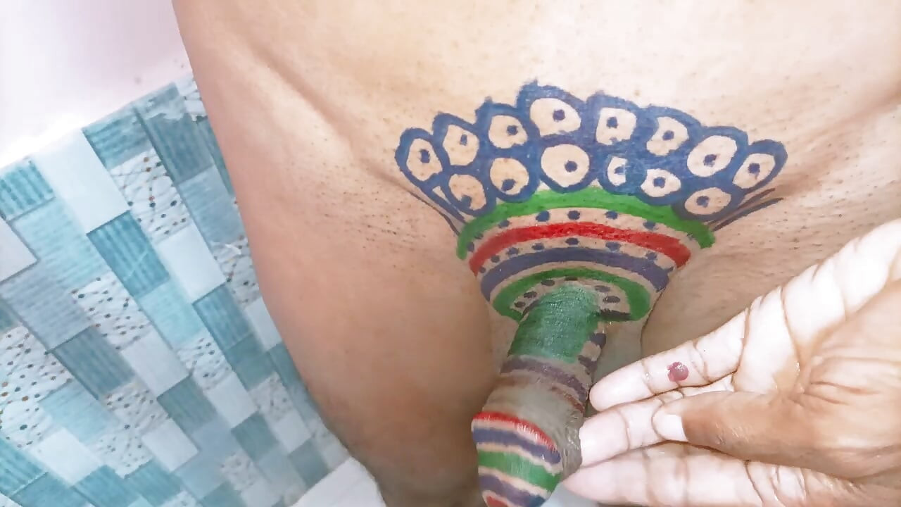 Step sister has painted the penis