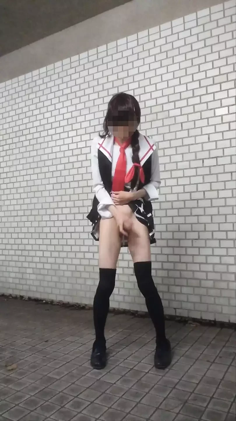 Shigure Japanese Cosplay Public Masturbation