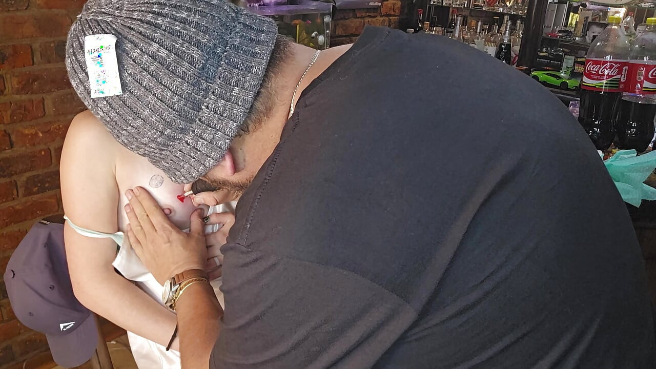 step sis wanted a heart tattoo next to her nipple  no panties
