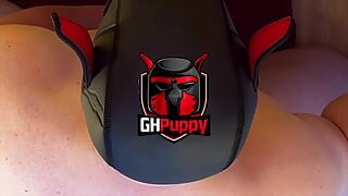 GHpuppy at the gloryhole – juicy long cock squirts full in Puppy's mouth