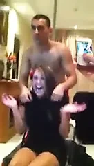 A real private party with male stripper. (CFNM)