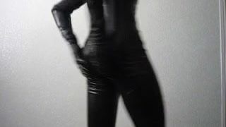 Me in catsuit playing