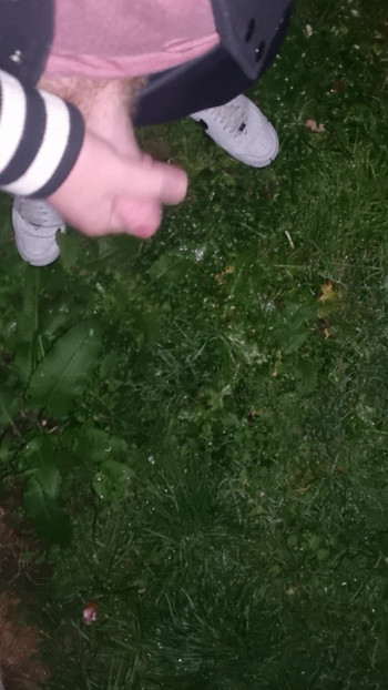 Horny Jock wanks his cock public and cum