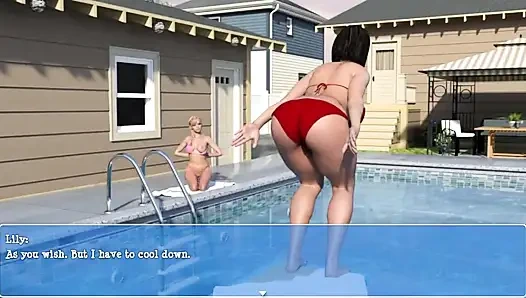 Vadideki Lily: havuz başında iki seksi çıplak ev hanımı bölüm 18