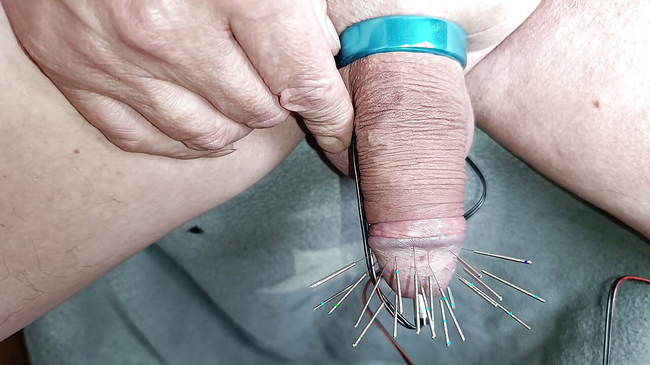CBT, BDSM, Electro Sex, Needles, Man Alone, Probing, Fetish, Acorn, Cock, Part 2