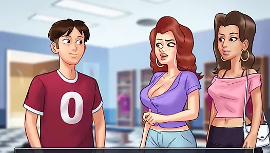 Summertime saga - extra classes are helping big beautifully boobs