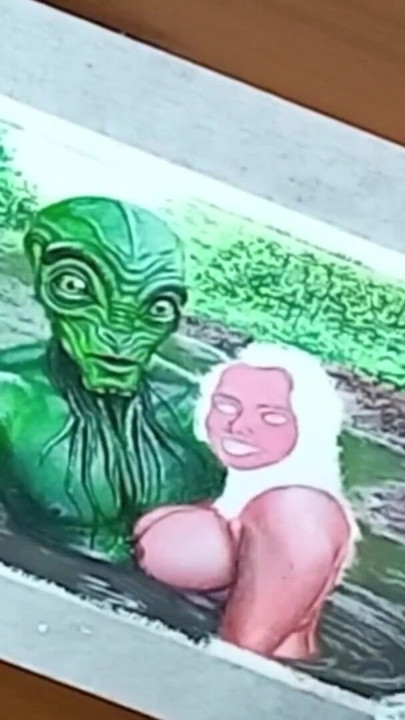 Epic moment from "Erotic Art Or Drawing Of Sexy Indian Desi Bhabhi in Love With an Extraterrestrial Alien"