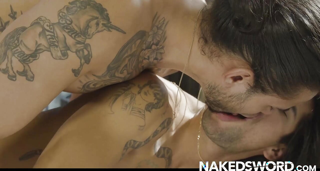NAKEDSWORD Tattooed Ricky Roman Anal Hammering Roommate Ty Mitchell