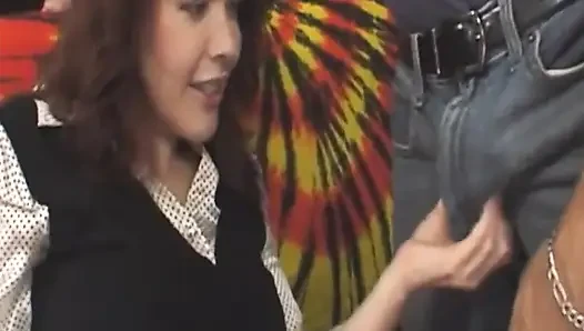 Mature Brunette Devours Throbbing BBC in Sloppy Deepthroat Session