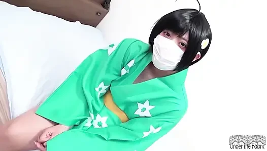 Yoğun dölleme özel çekim! Sevimli cosplayer tekrar tekrar zirve yapıyor, ifadeleri eriyor