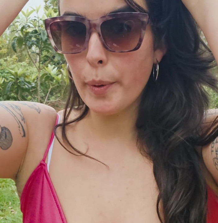 French hairy lapine playing outdoors