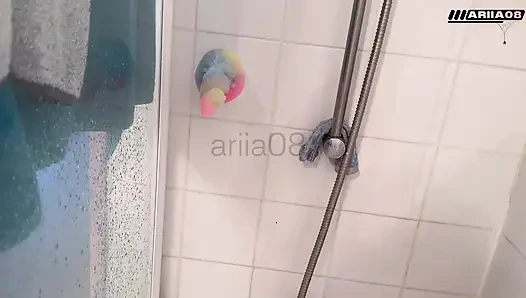 Petite French Goth Test a Double Ass and Pussy Dildo