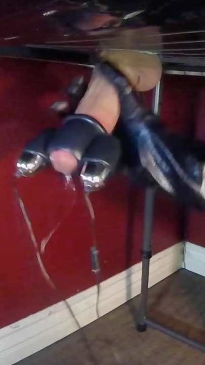 Milking Table Vibrator Edging HUGE Cumshot | Clip 1