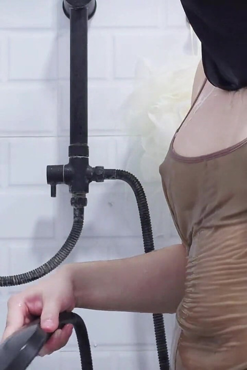 POV: You Are Watching a Naughty Malaysian Hijabi Getting Wet in the Shower
