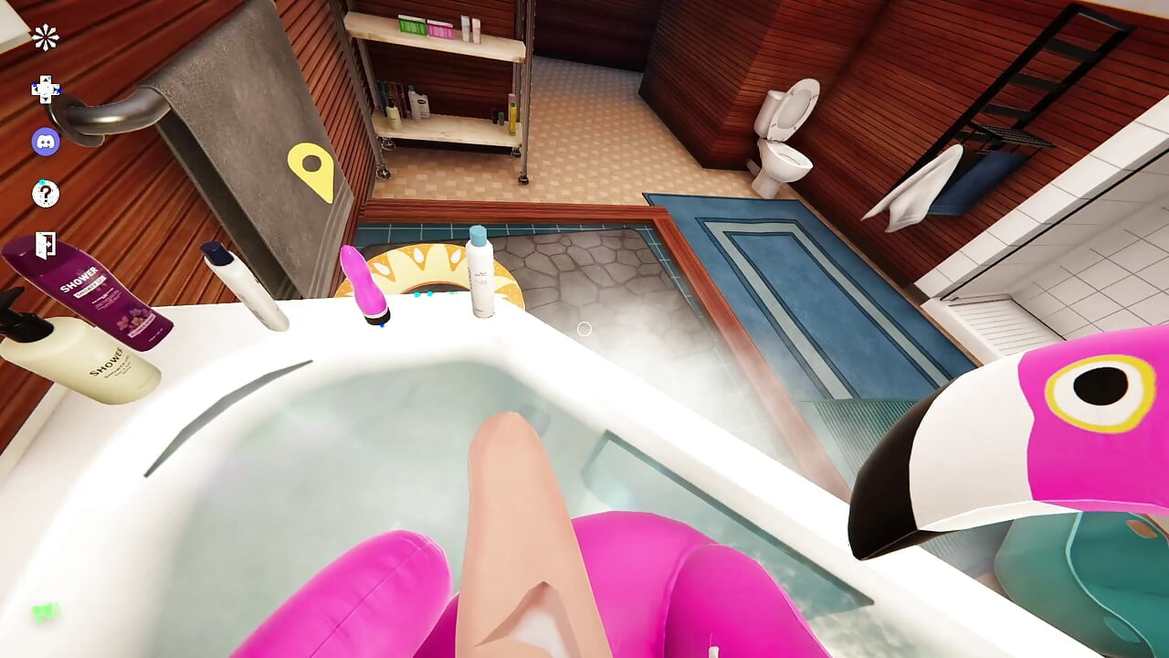 My Busty Hot Roommate Taking a Shower - My Bath Tub Companion - Gameplay