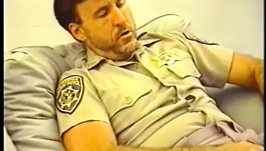 Gay officer takes cock down his throat