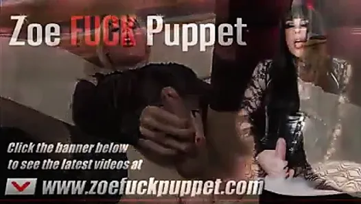 Horny Zoe Fuck Puppet wanks big juicy cock and fucks dildo