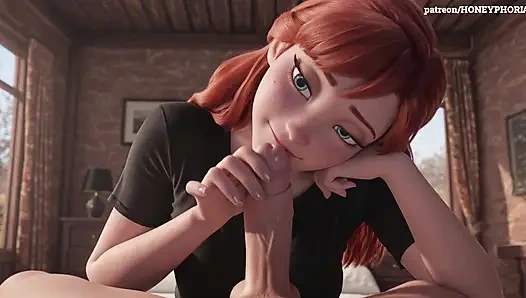 Anna wird uns ihre lieblings-frozen 3D-porno-animation vorstellt