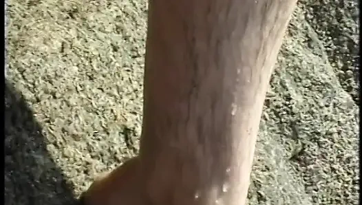 Vintage outdoor frolic free spirit hairy girl