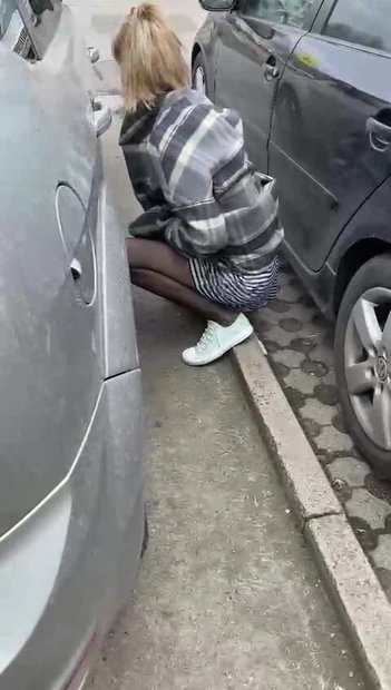 pissing like a cow in public