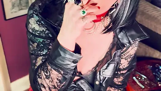 Tarty Brit Smoker Tina Snua Smokes Two Cigarettes At Once! - Smoking Smoker OMI OME Snap Inhales Drifts