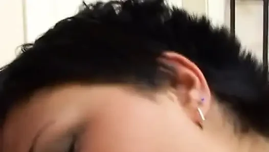 Horny slut opens wide and takes hard cock into her warm wet mouth