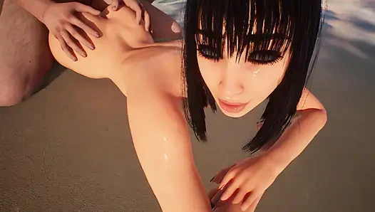 Heißes öffentliches strand-teen gefickt