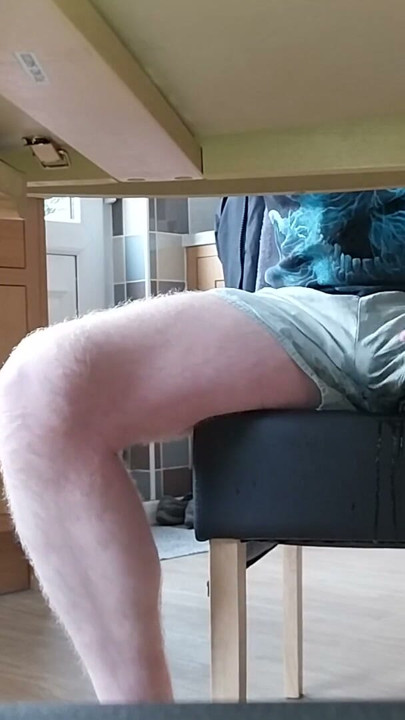 Full bladder desperate pee sat on a chair | Clip 1
