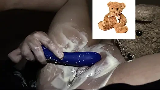 4k-ASMR YOGURT FOOD FETISH- KINKY STEPSISTER MASTURBATES WITH DILDO- CUMFLATION HENTAI-  -ARABIAN SNOWWHITE