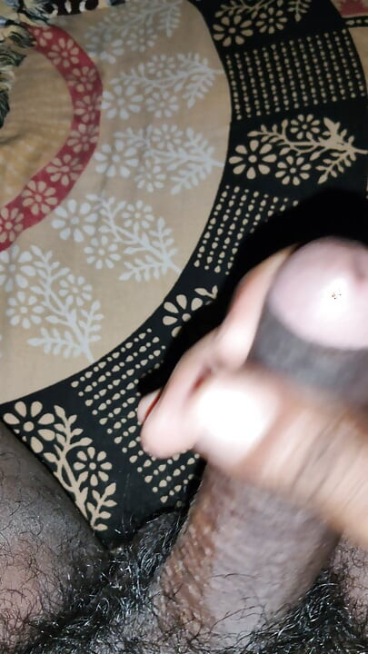 Indian boy jerking his dick with oil