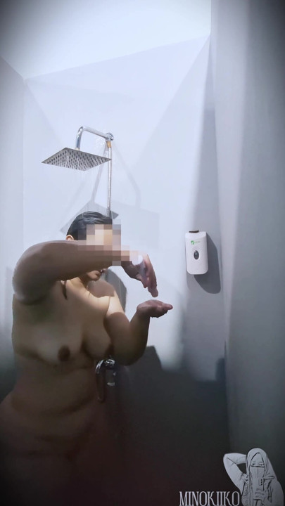 Showering at Public Gym Bathroom For My Lovely Boyfriend - Minokiiko | Clip 1