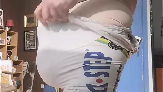 White Sports Wear and Big Extreme Bulging