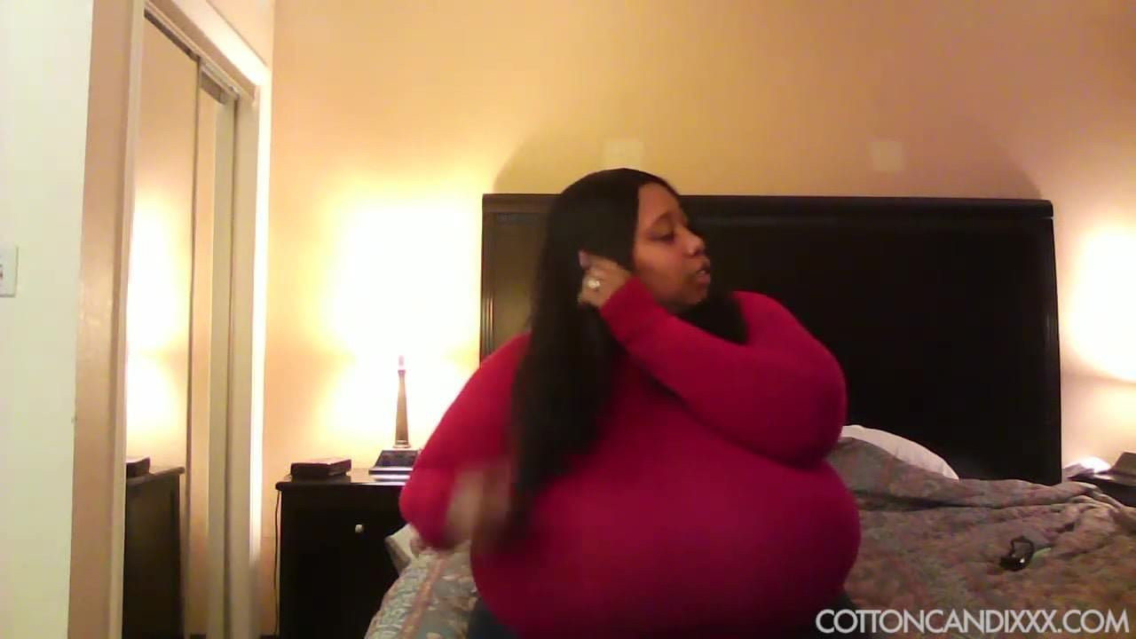 Big Boob Exotic BBW Cotton Candi Smothers Bed