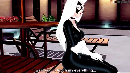 Felicia hardy (siyah kedi) bikinili oral seks - harika