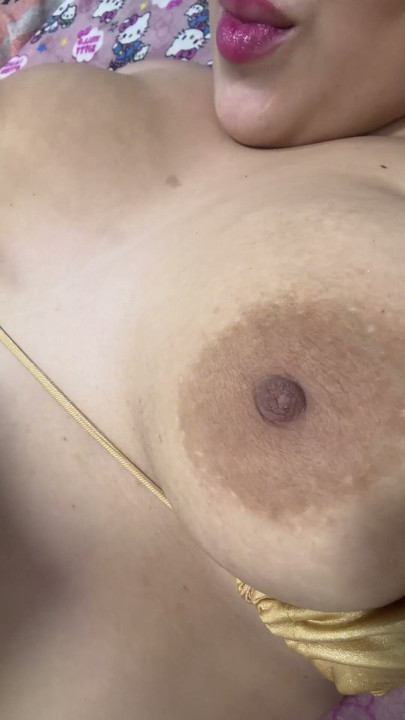 Hot mom massages her huge tits very delicious | Clip 1