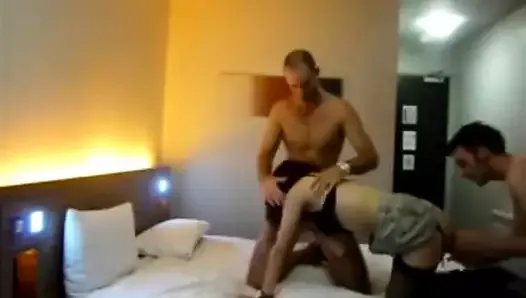 Hotel Threesome With Wife And Guy From A Bar