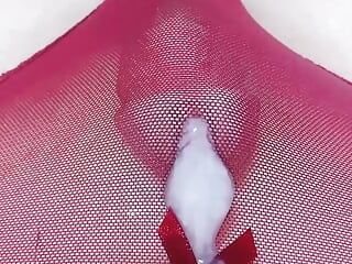Femboy close-up cumshot en 2 verwoeste orgasmes