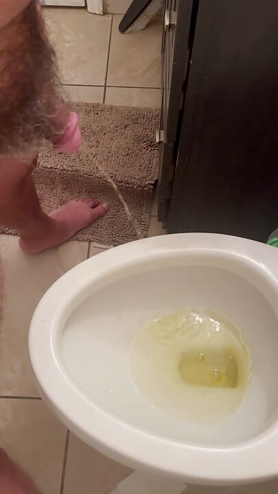 Meando En El Baño De Casa
