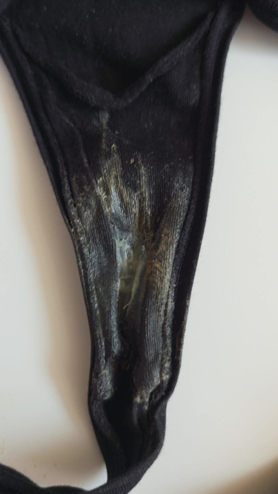 Family member wet dirty panties