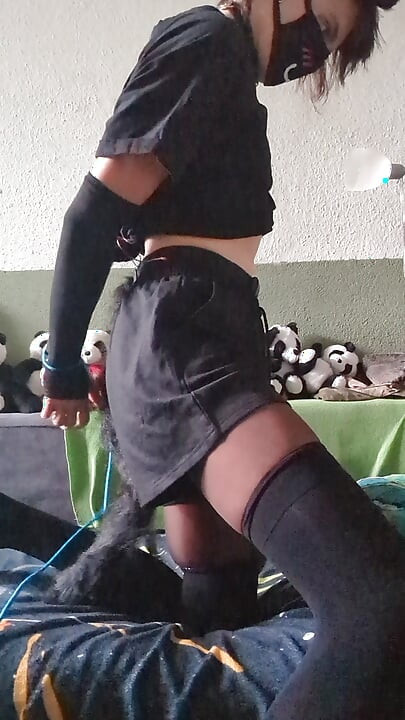 enyoing my hands bound behind my back