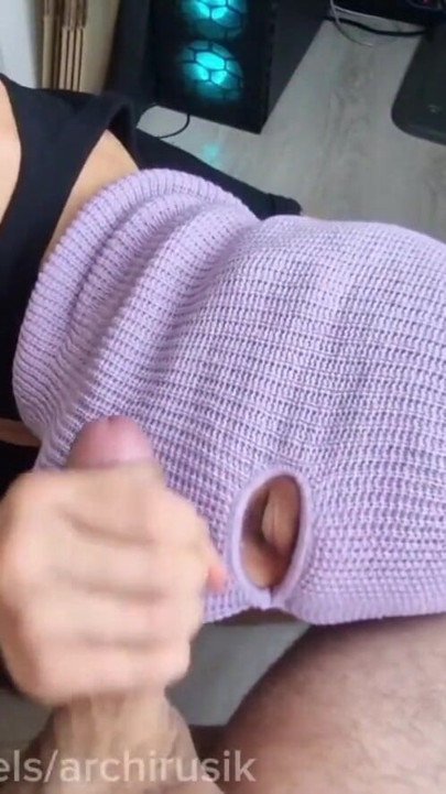 Squirting cum in a stranger's face for a hot blowjob from daddy's powerful cock | Clip 2