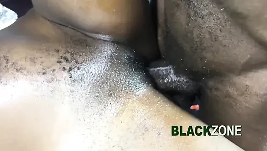 African Teen Fuck on Table Closeup